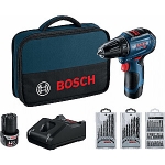 Grąžtas Bosch GSR 12V-30 12 V, baterija 2 x 2 Ah (06019G9001)